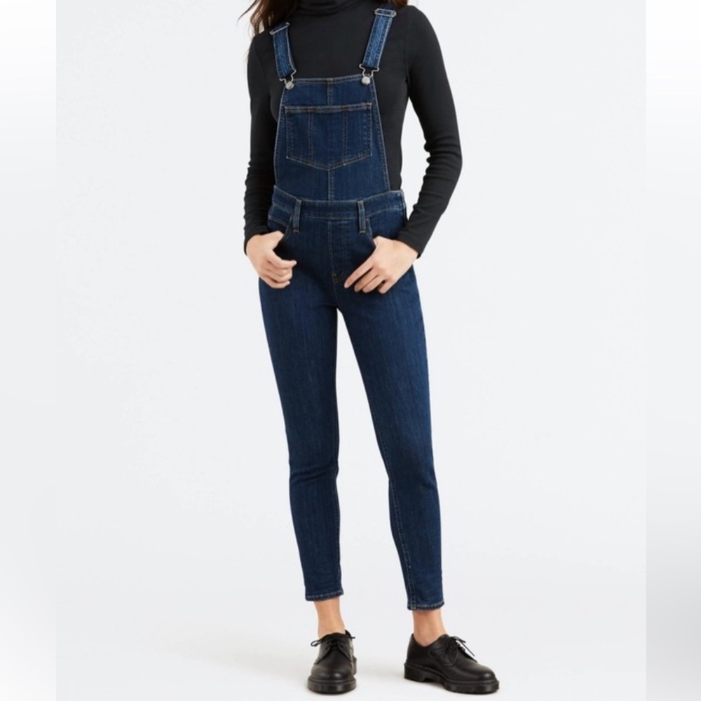 Levi's Women’s Dark Blue Denim Overalls
